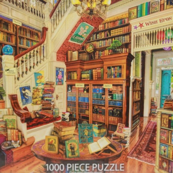 RARE READERS PARADISE 1000 PIECE JIGSAW PUZZLE by WHITE MOUNTAIN ~ NEW & SEALED - Picture 2 of 3
